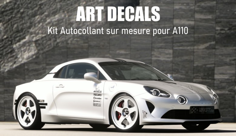 RS-CUP - ALPINE A110 AVION DE CHASSE ART DECALS design personnalisé par Dulys